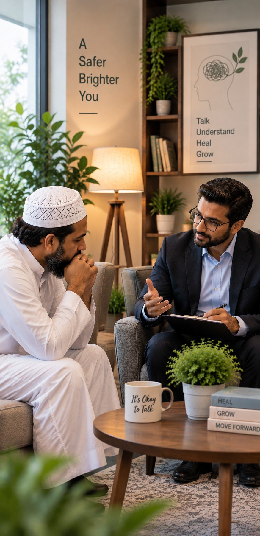 A counselling and therapy session with a counsellor